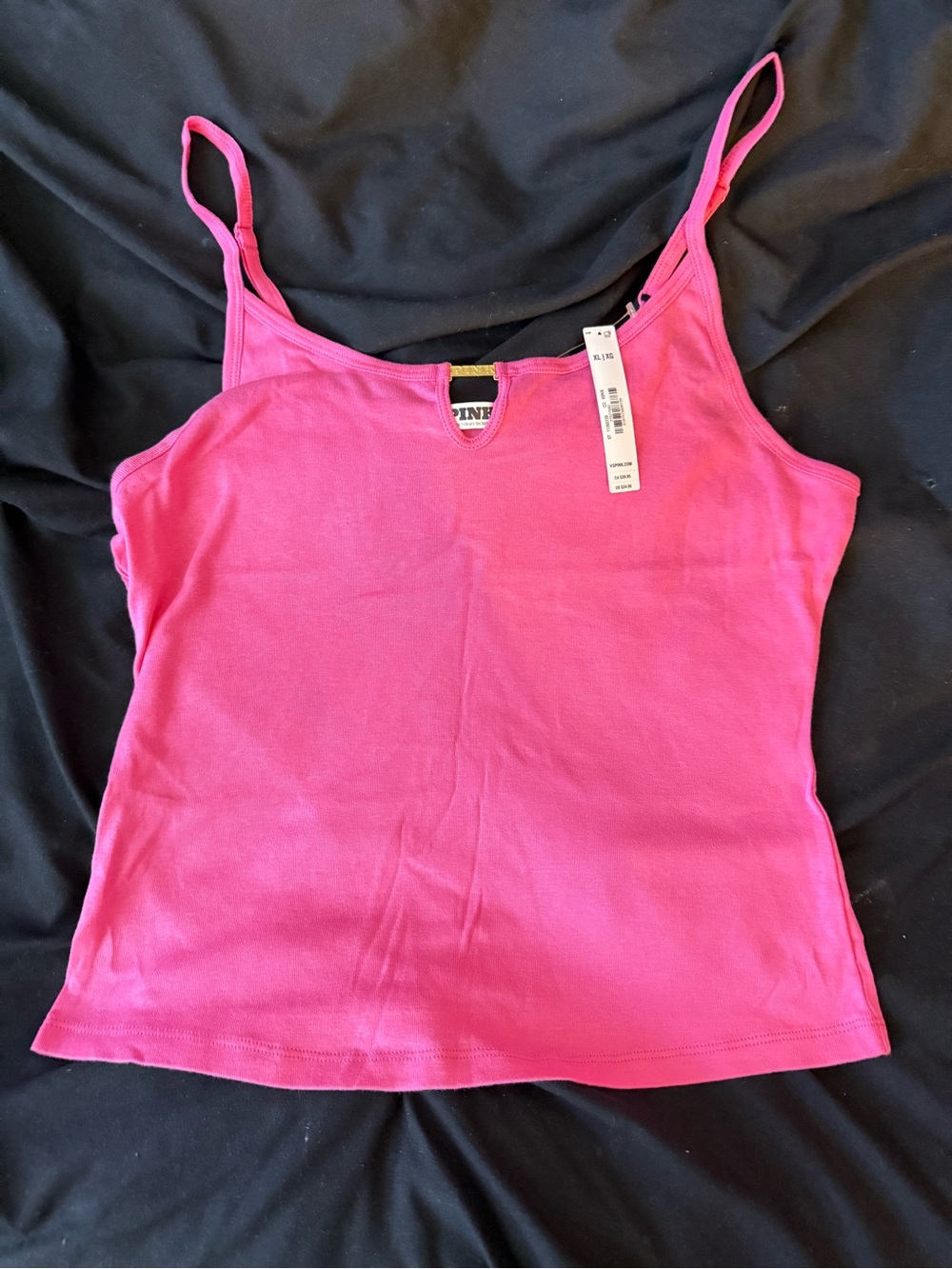 Pink Women's Key Hole Tank Top